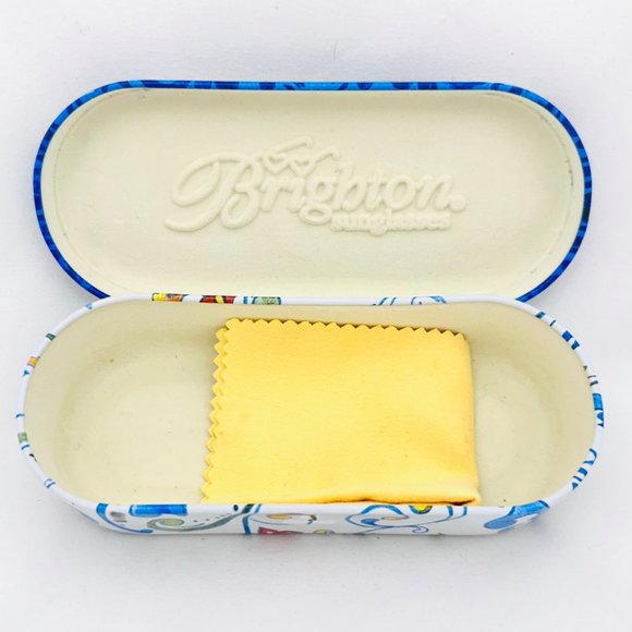Brighton Eyeglass/Sunglass Lined Tin Blue/Yellow /White - Picture 3 of 7